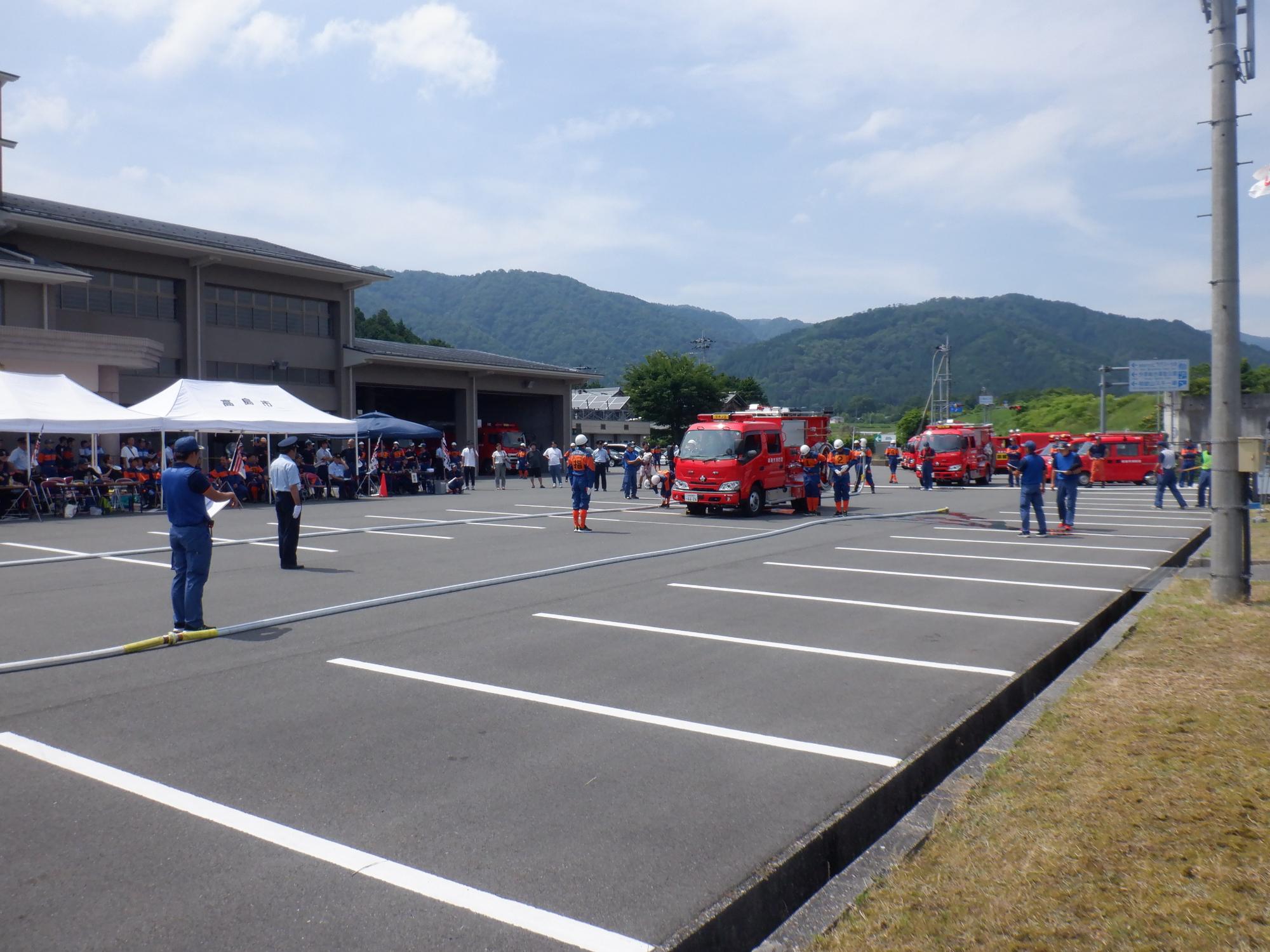 ポンプ車操法