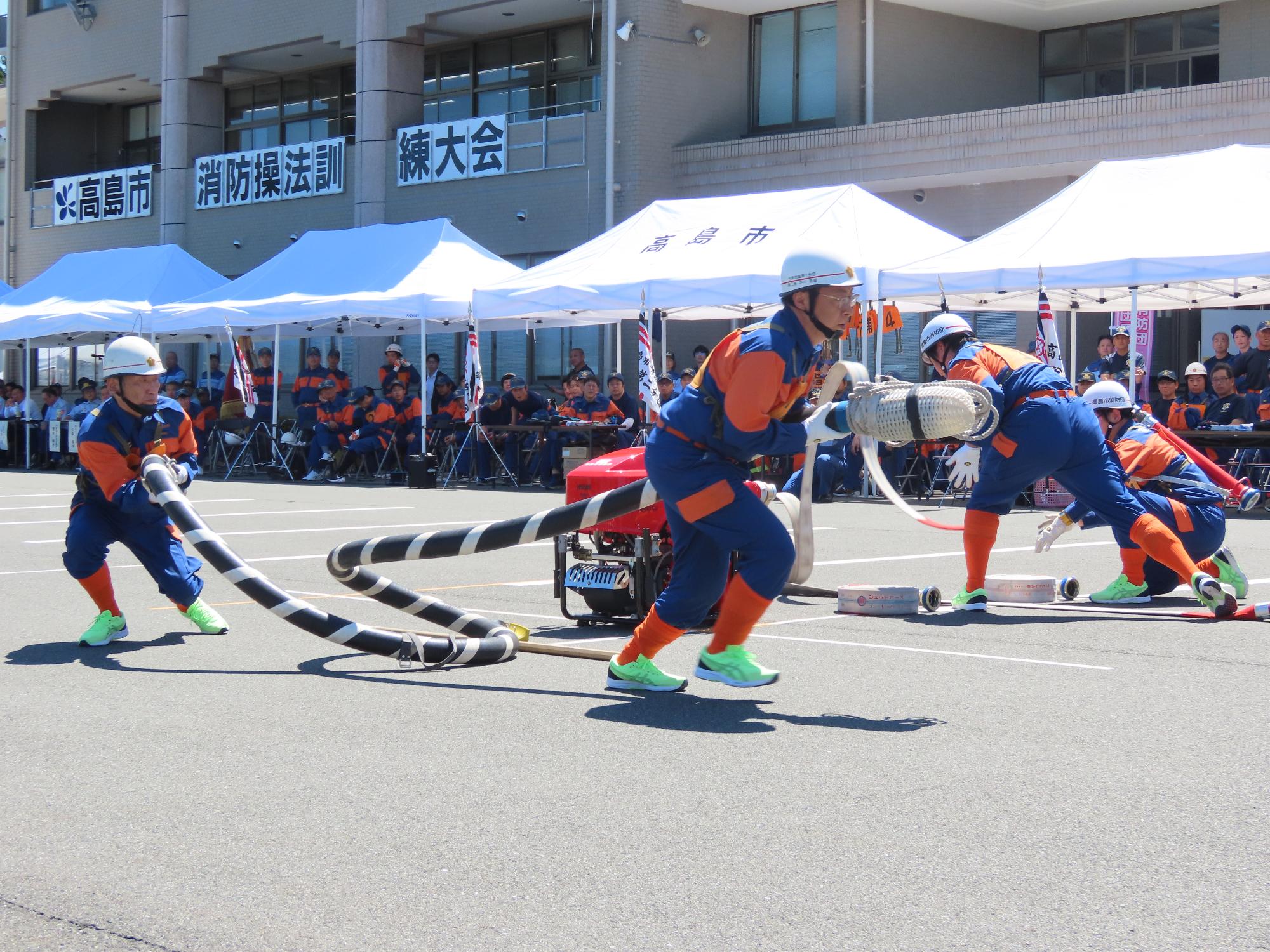 小型ポンプ操法