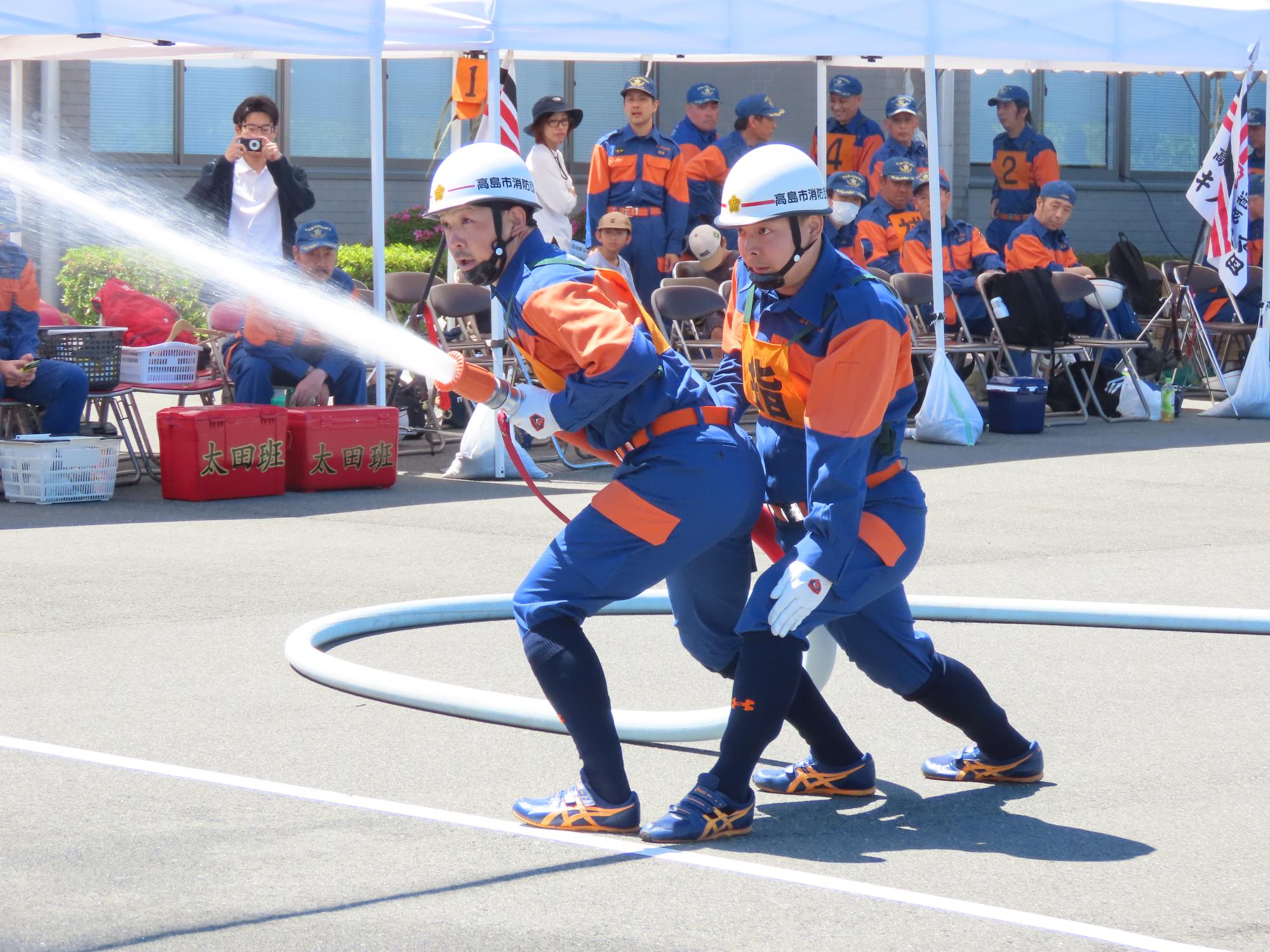 小型ポンプ操法