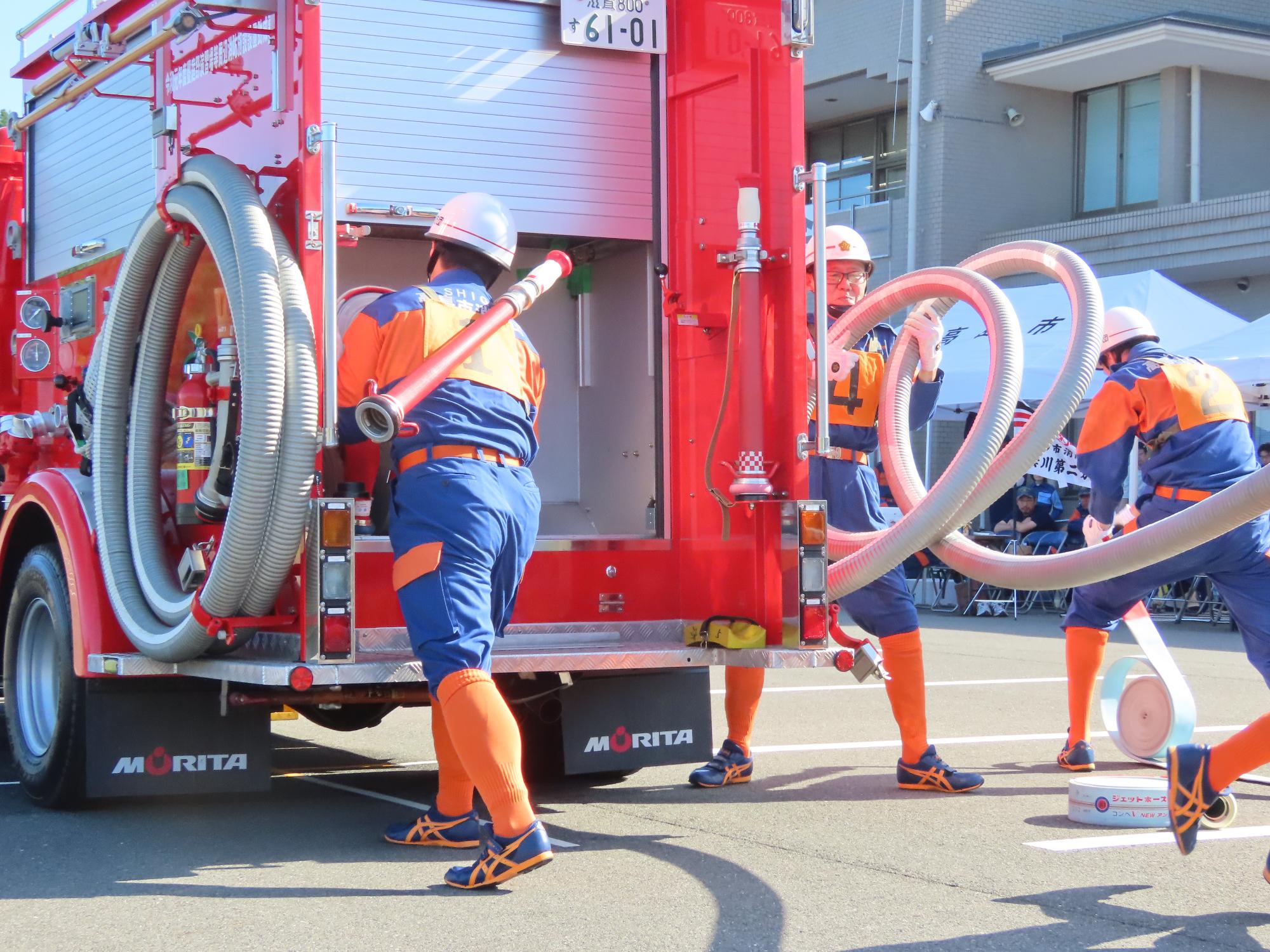 ポンプ車操法