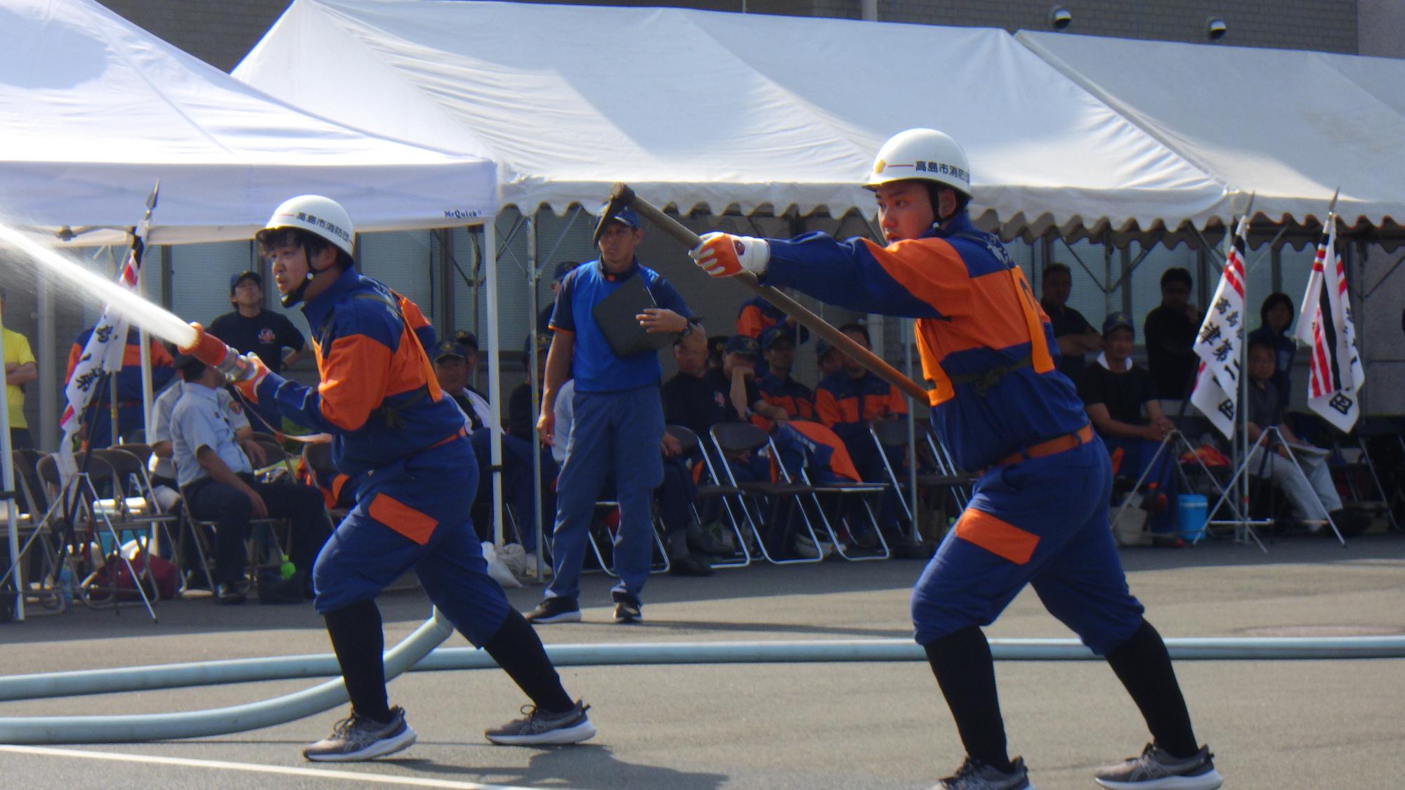 小型ポンプ操法
