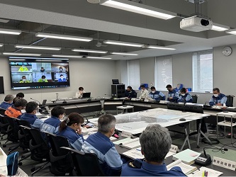 令和4年度滋賀県原子力防災訓練（災害対策本部運営訓練）の様子