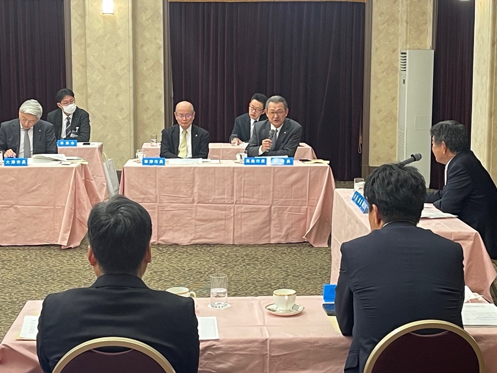 滋賀県市長会議（第4回 臨時会）の様子