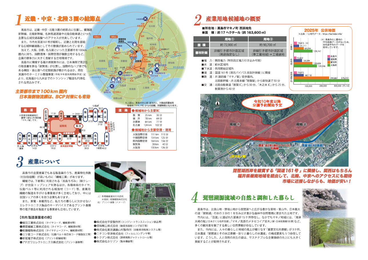 産業用地パンフレット（中面）