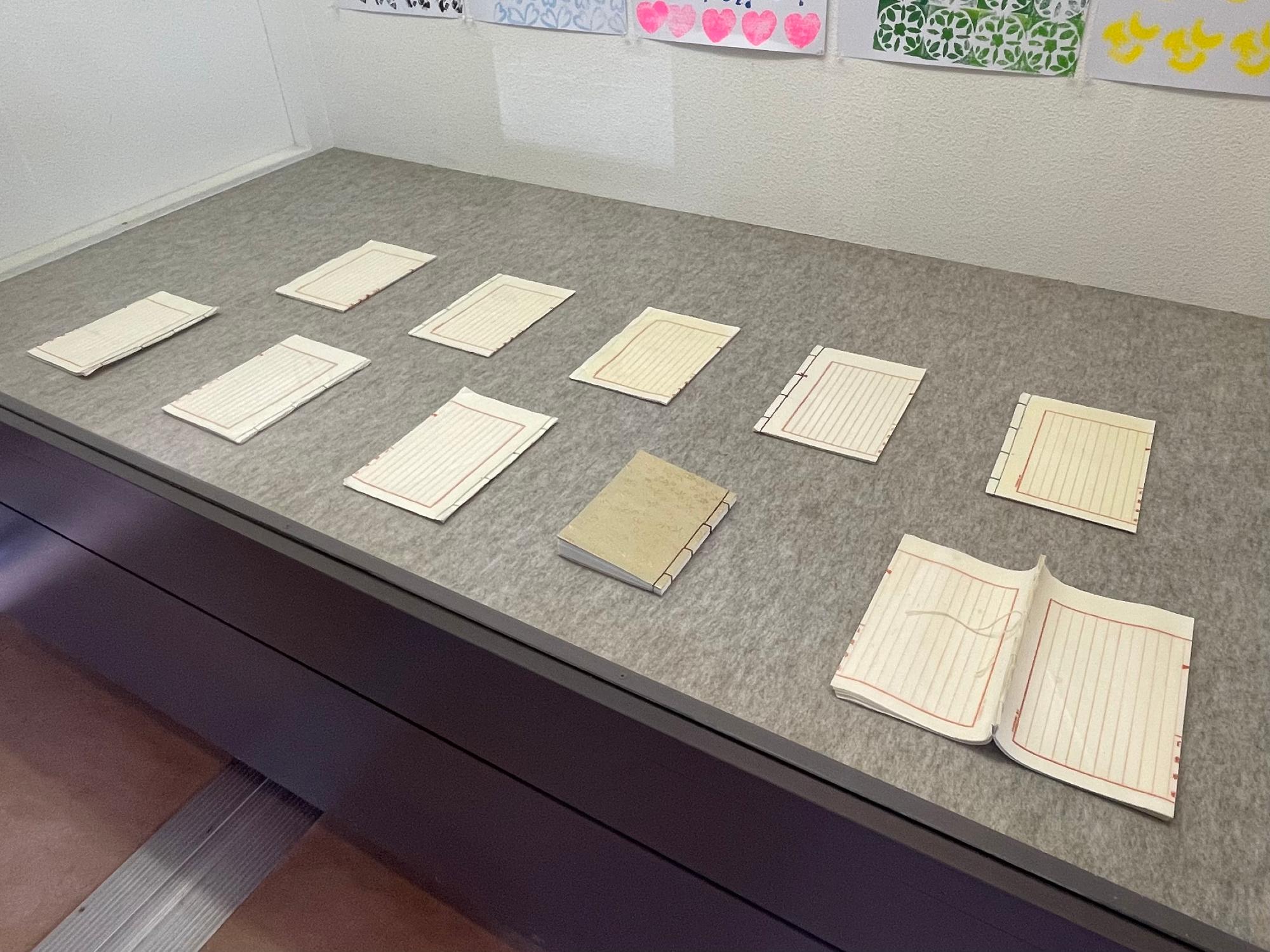 かざろう（オリジナルノート）の展示の様子