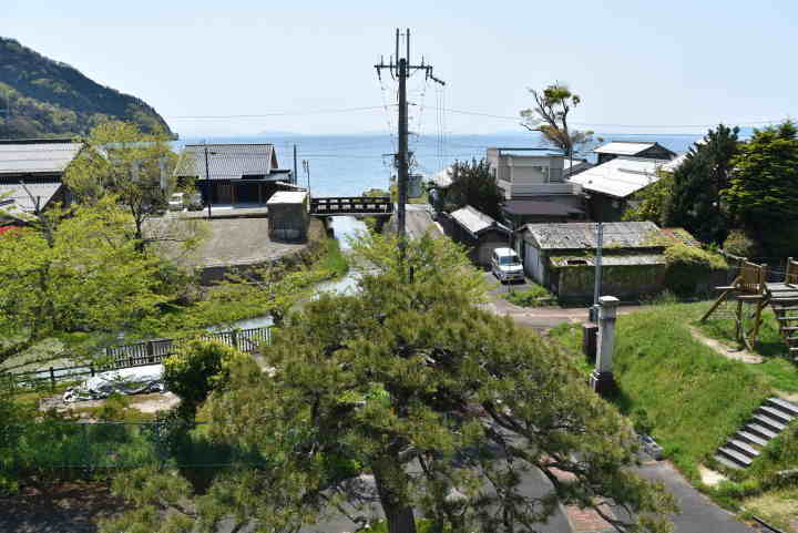 マキノ東小学校3階から見える琵琶湖の写真